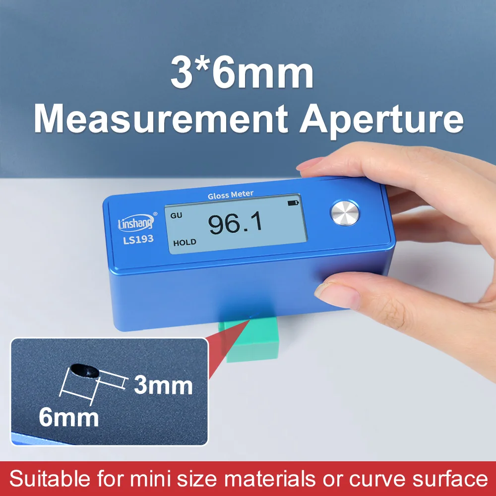 Micro Aperture Gloss Meter 60 Degree Small Area Glossmeter for Polishing Gloss Tester for Curved Arc-shaped Metal LS193