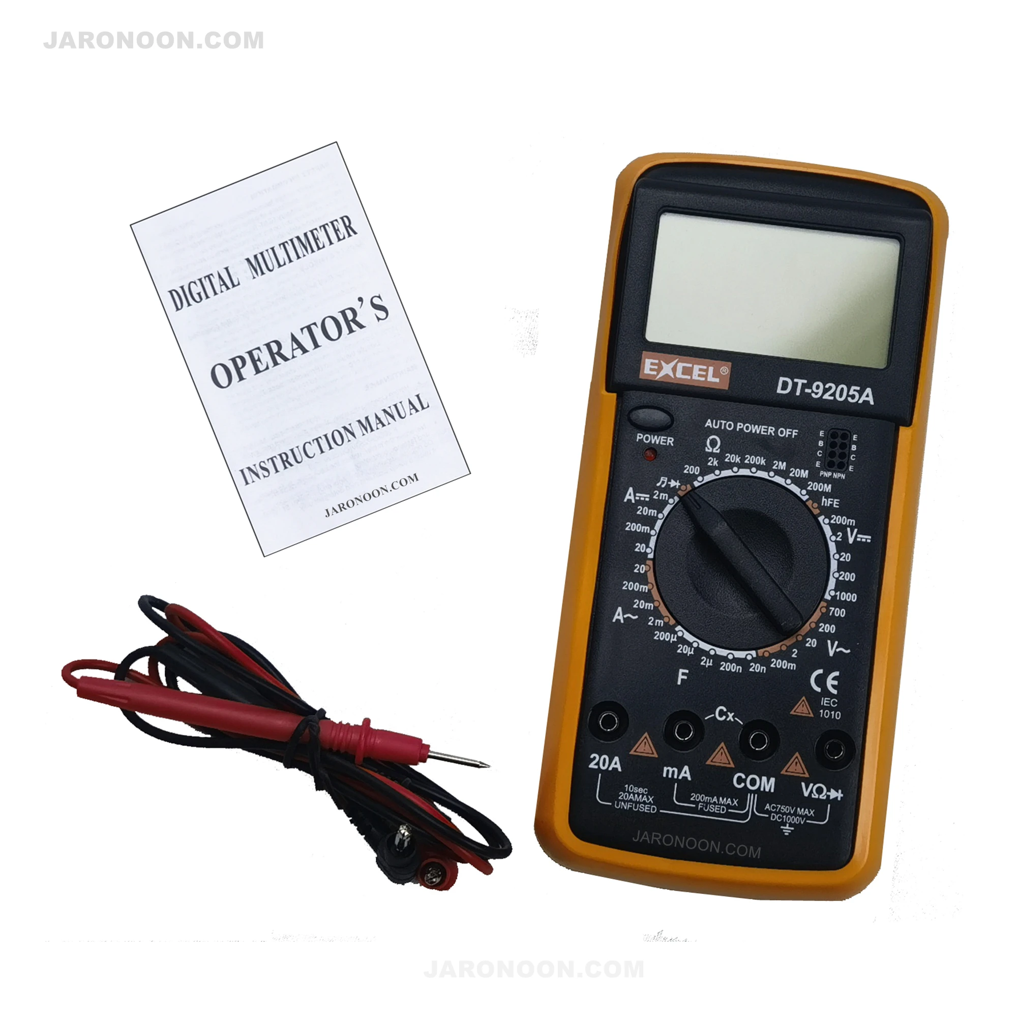 

Digital Multimeter Excel DT9205A, Yellow/Black