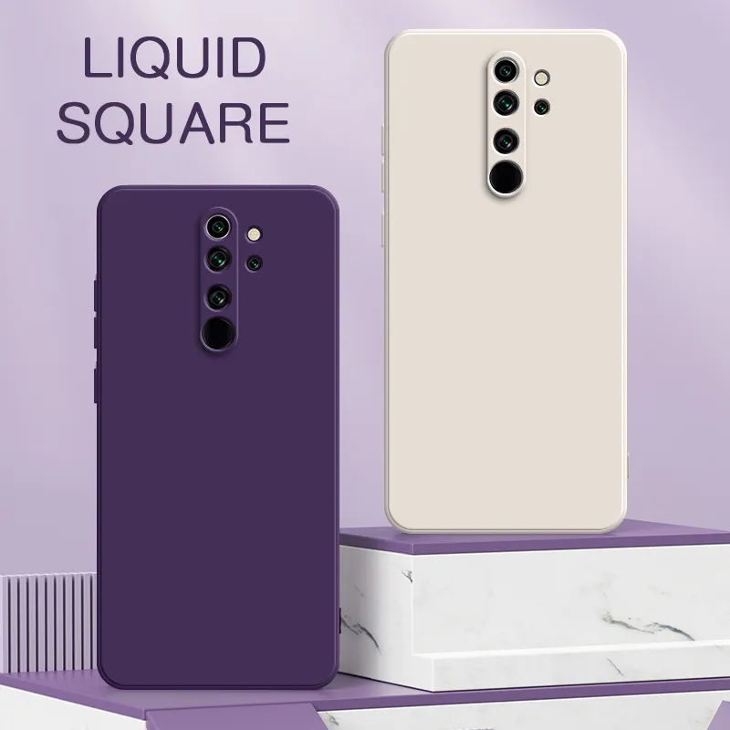Originální čtverec kapalina silikon roztomilá pouzdro pro Xiaomi redmi poznámky 8 pro plný ochranný couvat obal note8 T note8pro 8pro telefon brašna