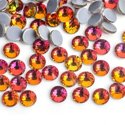 Versatile Multi-Color Crystal AB Hotfix Rhinestones - Ss30 288pcs (Siam Volcano)