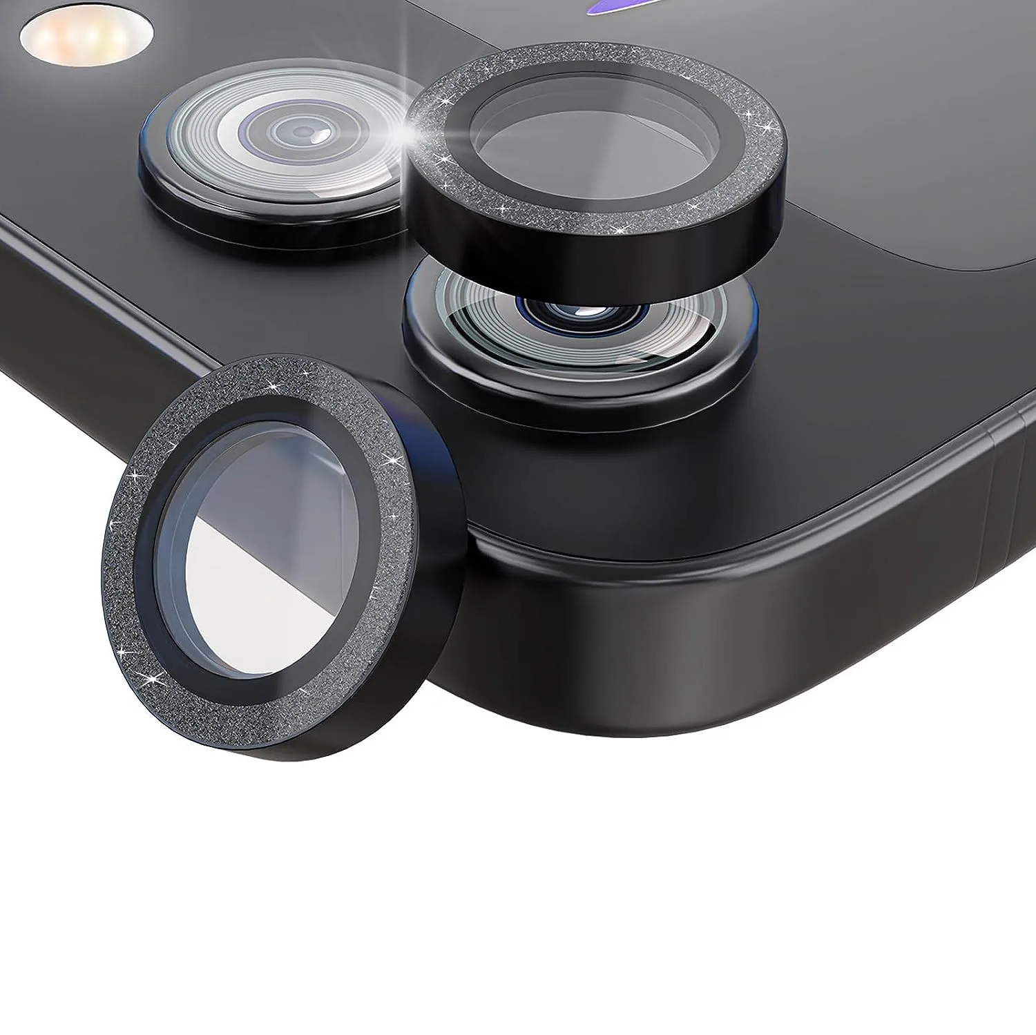 Glitter Diamond Alloy Camera Lens Protector with HD Glass