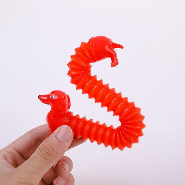 Funny Dachshund Unicorn Pop Tubes Sensory fidget toys for Children Stress Relieve Autism Anti Stress Plastic Bellows Squeeze Toy 5