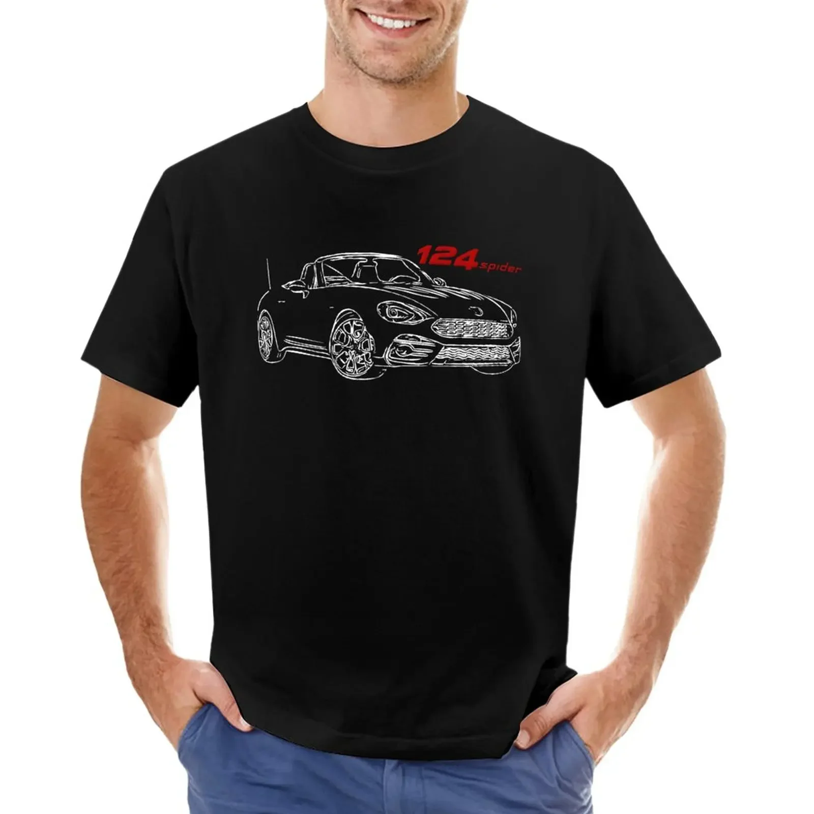 

Fiat 124 Spider T-Shirt quick-drying plus size tops mens t shirt graphic