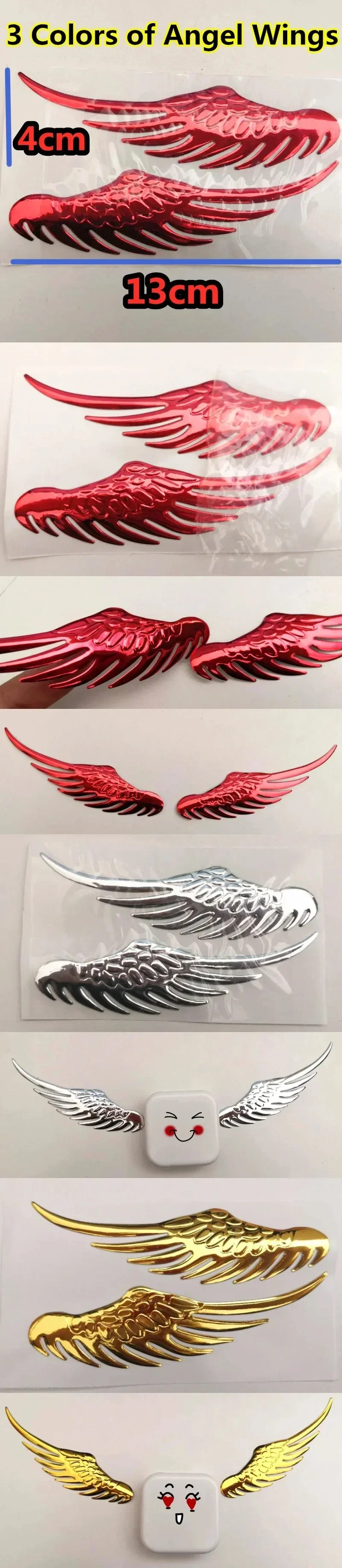 Persönlicher Kreativer Engelsflügel Auto-Aufkleber Kofferraum-Logo Dekoration Flügel Auto-Aufkleber Zubehör Dekoration PVC – Detail 2