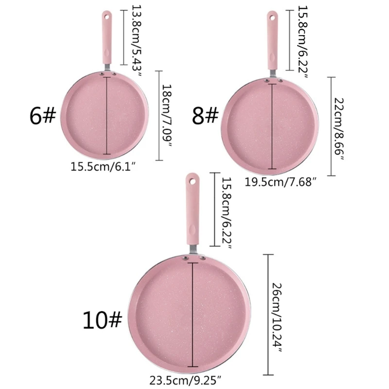 Flat Bottom Pan Pink Non-Stick Pot for Gas Stoves and Cooker Use Mini Omelettes Fried Eggs Pancake Baking Pans Frying Dropship