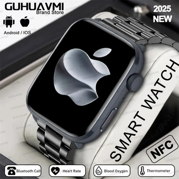 2026 Fashion Man Women New SmartWatch 1.85'' HD AMOLED Screen NFC Bluetooth Call Health Monitor Waterproof Watch For Android iOS 1