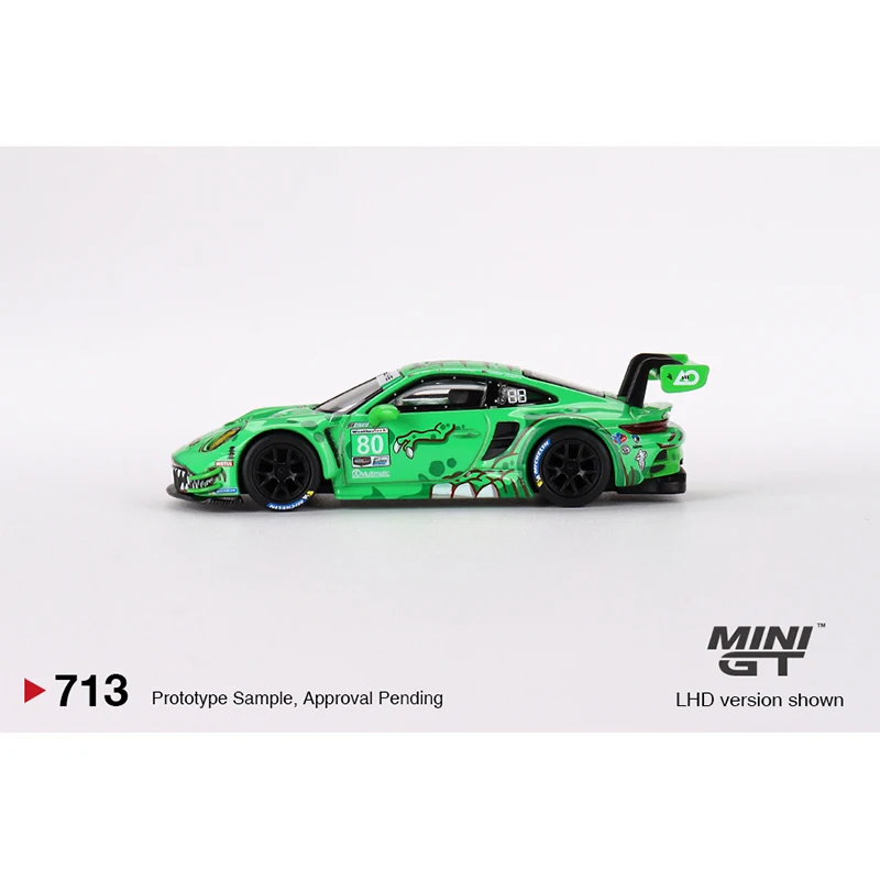 MINIGT In Stock 1:64 992 GT3R #80 GTD AO Racing Tyrannosaurus Diecast Diorama Model Collection Miniature Toys 780 805 713 3