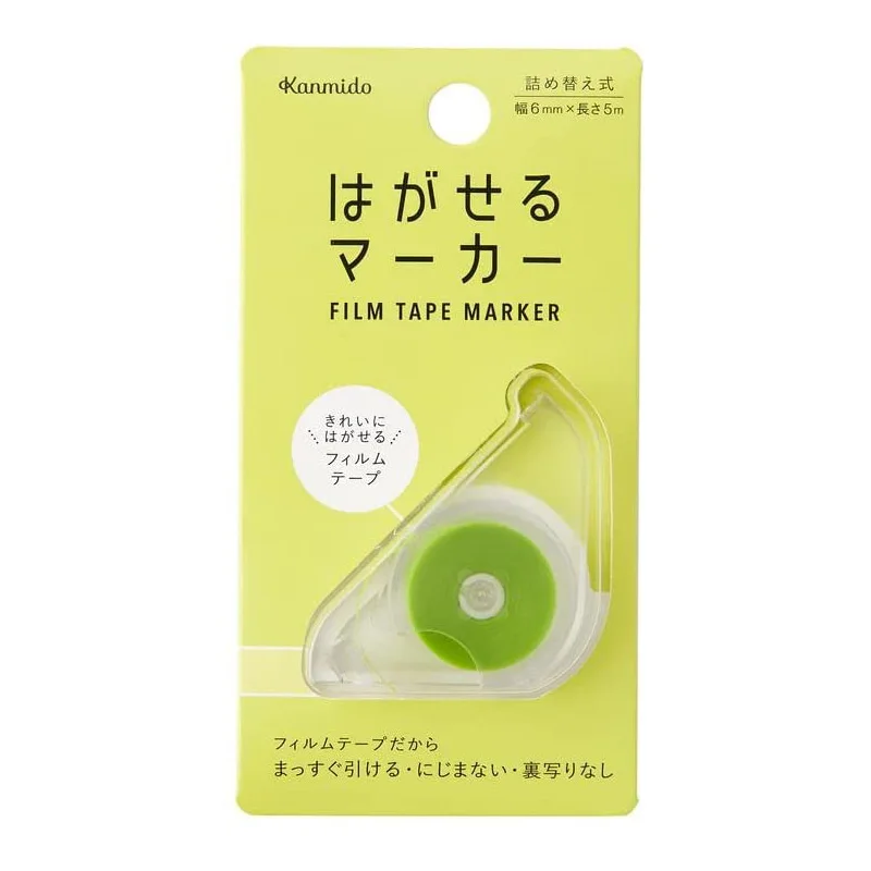 Japonês Kanmido Fluorescente Etiqueta Adesivos Cor Transparente Nota Adesivos Núcleo Substituível Fita Marcador Recém-chegados - Imagem 5