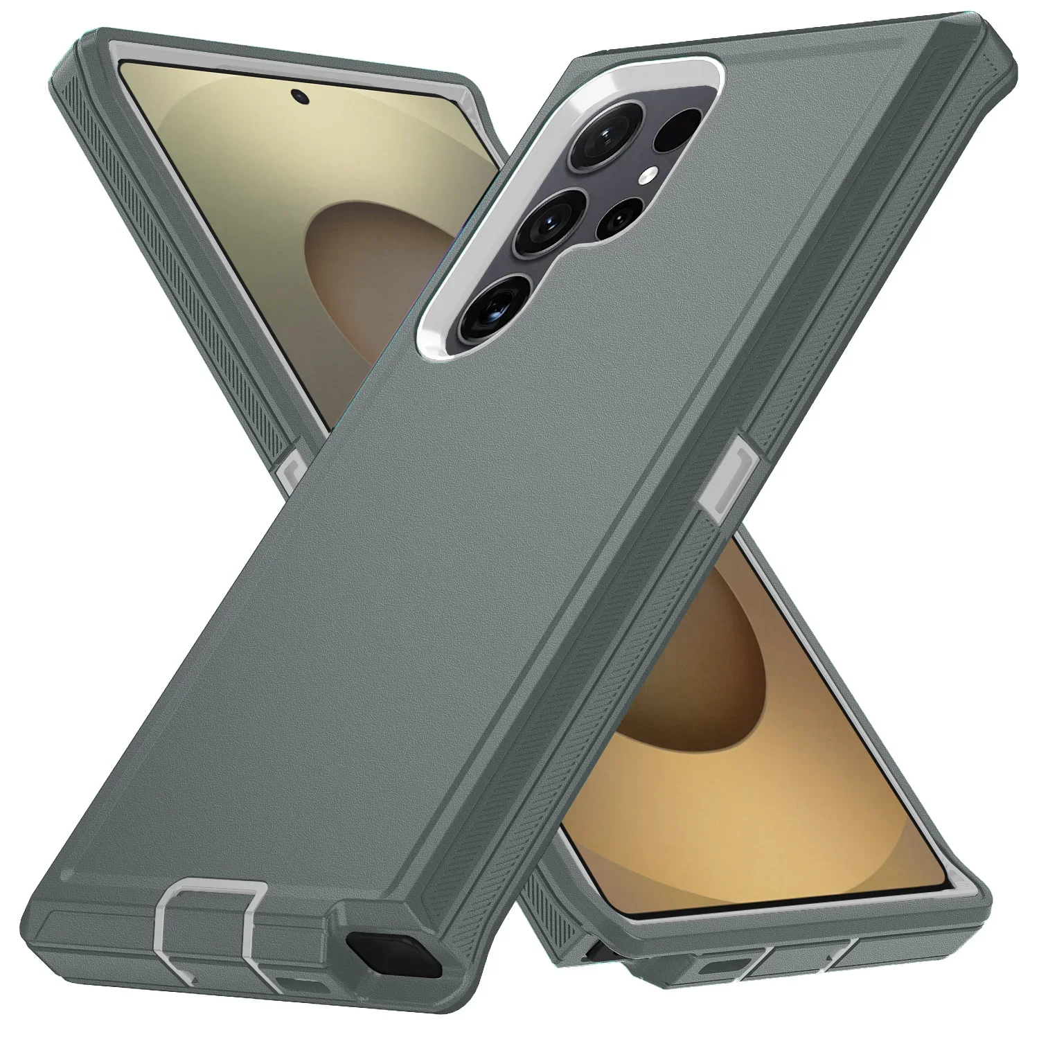 Shockproof Armor Symmetry Series Protective Case with Stand - Durable Hard PC+TPU Cover