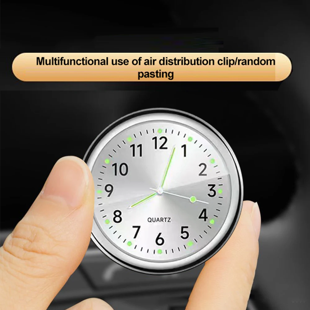43mm Car Clock for Car Luminous Auto Gauge Air Vent Quartz Clock with clip Auto air outlet Watch styling Accessories air outlet dashboard clock car clock
