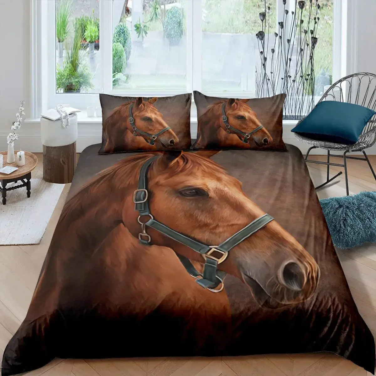 3D Bedding Set Europe Queen King Double Duvet Cover Set Bed Linen Comfortable Blanket/Quilt Cover Bed Animal Horse