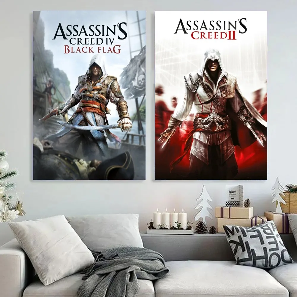 The-Assassins Rogue-Creed Remast Kraft Club Paper Vintage Poster Wall Art Painting Camera Da Letto Studio Big Szie Wall Painting Stickers