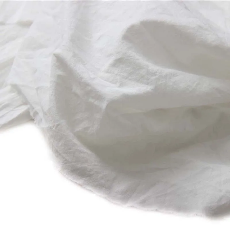 

Белые 100% чесаный хлопок, поплин, Промытые микропрозрачные ткани для самостоятельной сборки, летняя рубашка ручной работы, стеганое ремесло Sashiko