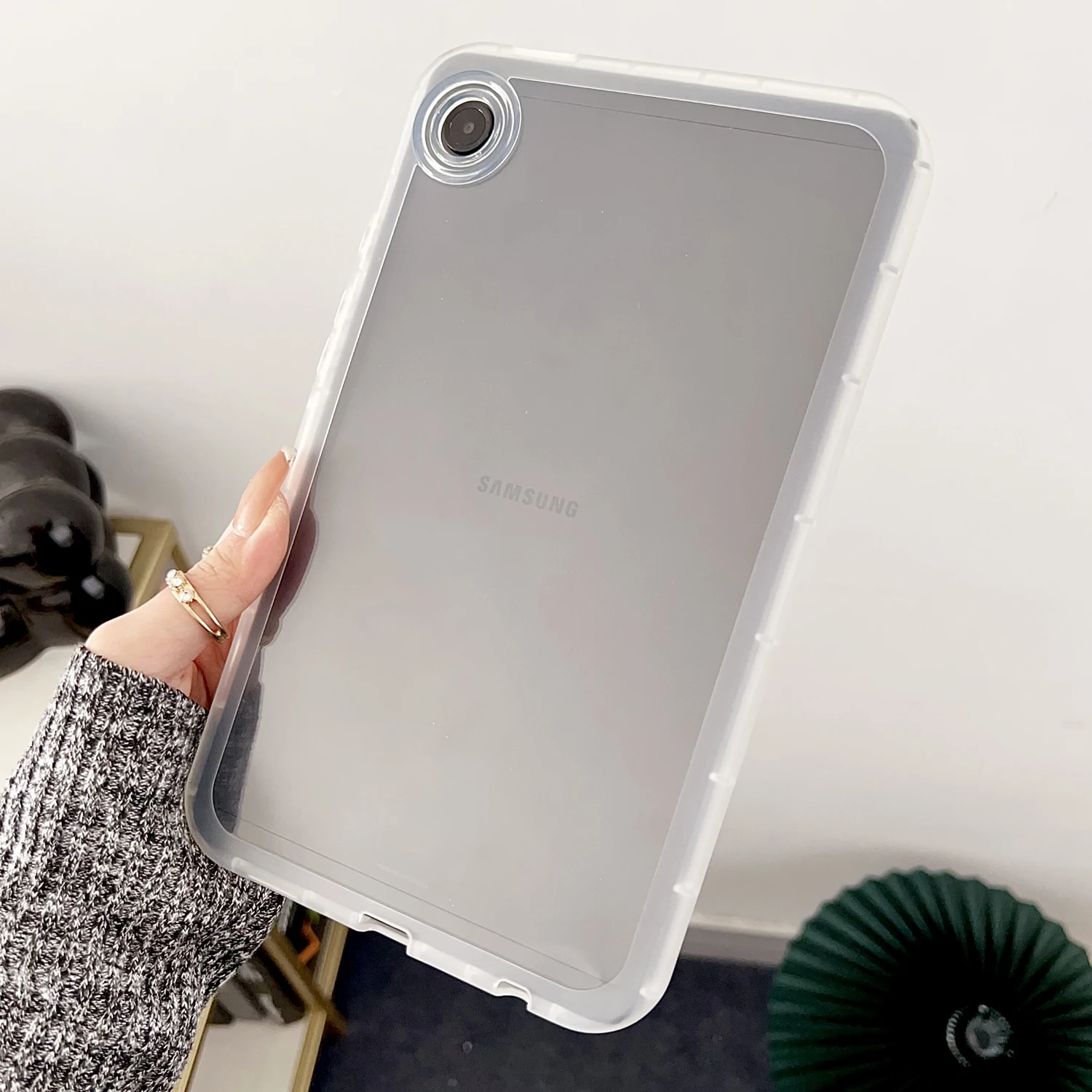 Shockproof Transparent Soft Silicone Tablet Cover - Clear Case