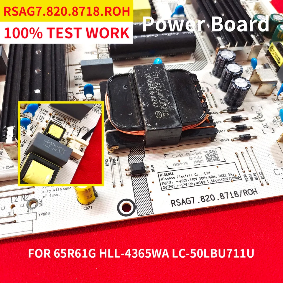 PSU carte d'alimentation TV HISENSE 65A7100F RSAG7.820.8718/ROH