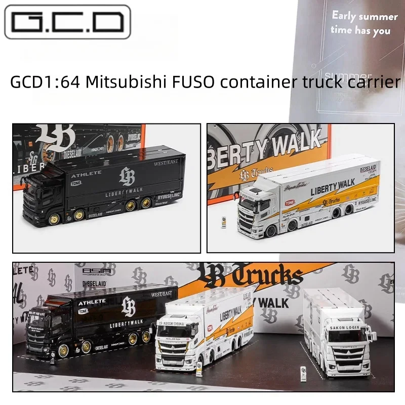 1:64 Mitsubishi FUSO container truck Transporter LBWK JDM flying