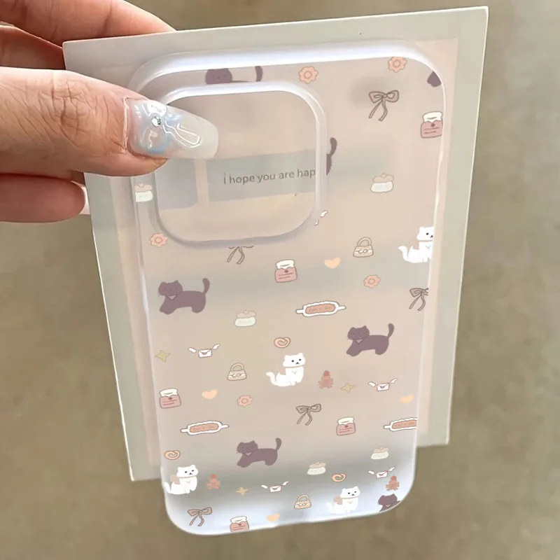 Charming Translucent Shockproof Cat Phone Case Cover