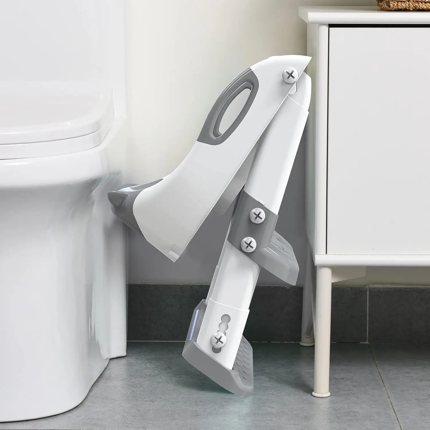 Toilet Potty Training Seat with Step Stool Ladder, Toddler Potty Seat Kids and Toddler Boys Girls, Splash Guard Safety Handles 4
