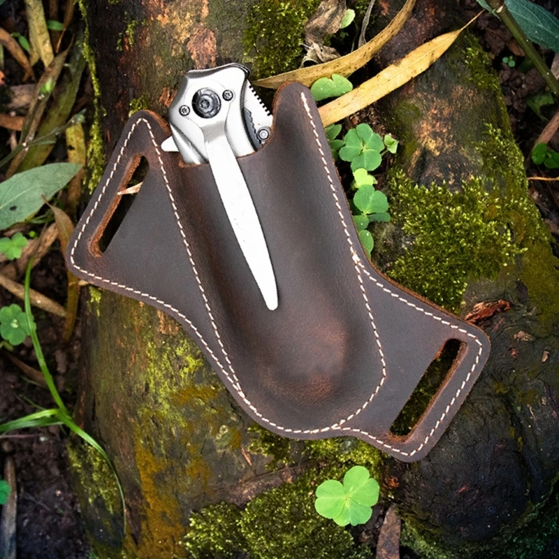 

Sheath Cover Pants Protector Bag Leather Fold Knife Leather Sheath Scabbard 40JE