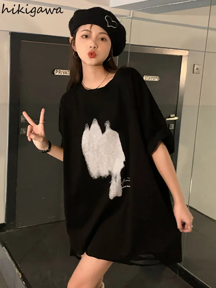 Oversized T Shirts for Women Clothes for Teens Streetwear BF