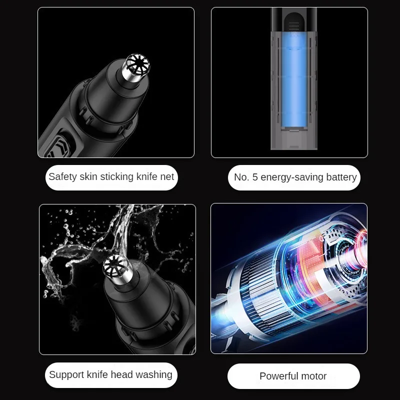 Electric Nose Trimmer for Men Usb Rechargeable Ear Trimmer for Men Women  Mini Portable Nose Hair Shaver Waterproof Safe Clean 3