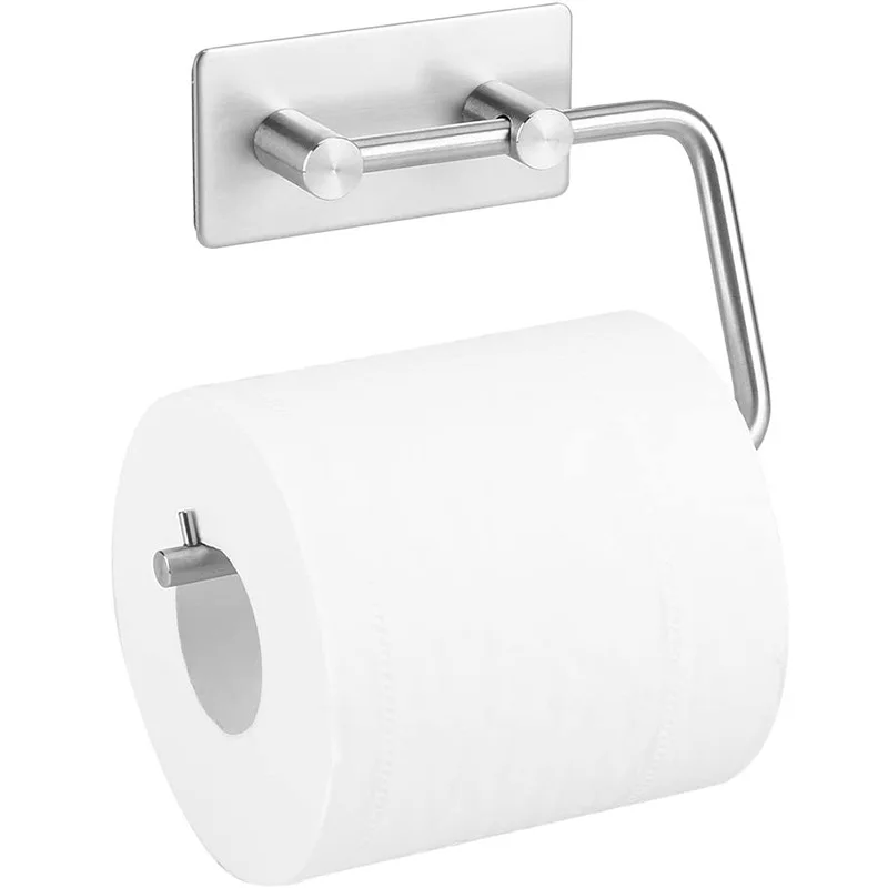SelfAdhesiveToiletPaperHolderStainlessSteelTissuePaperRoll