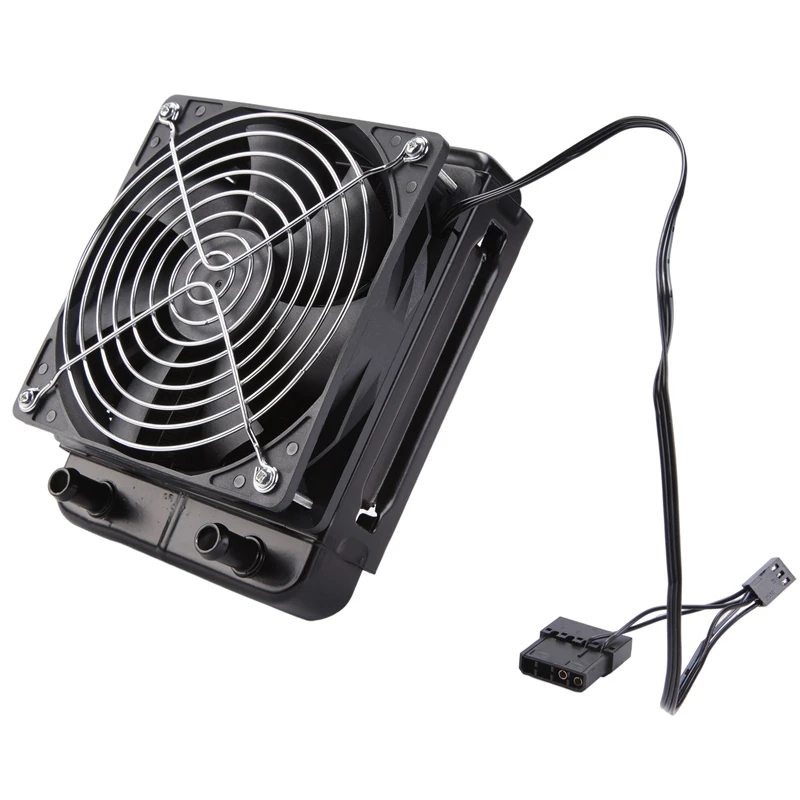 수냉 CPU 쿨러 열 교환기 라디에이터, PC 컴퓨터용 팬 포함, LED 수냉 시스템, 120mm, 10 파이프