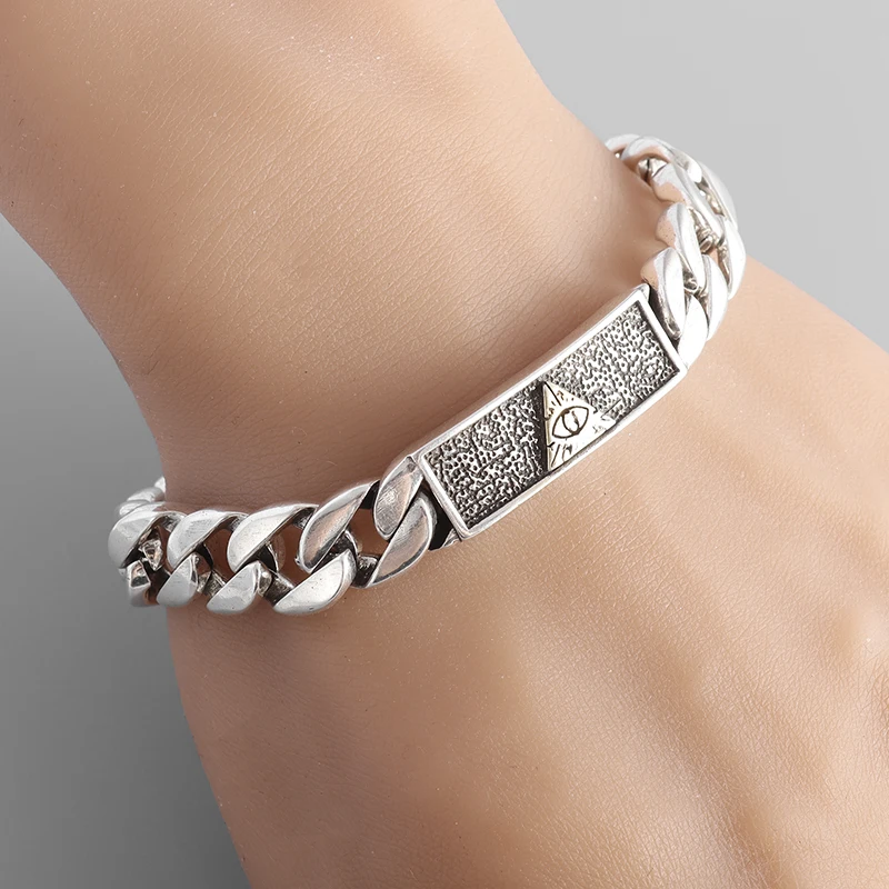 Bracciale Biker Testa Leone Bracciale In Acciaio Inox Con Testa Di - Foto 7