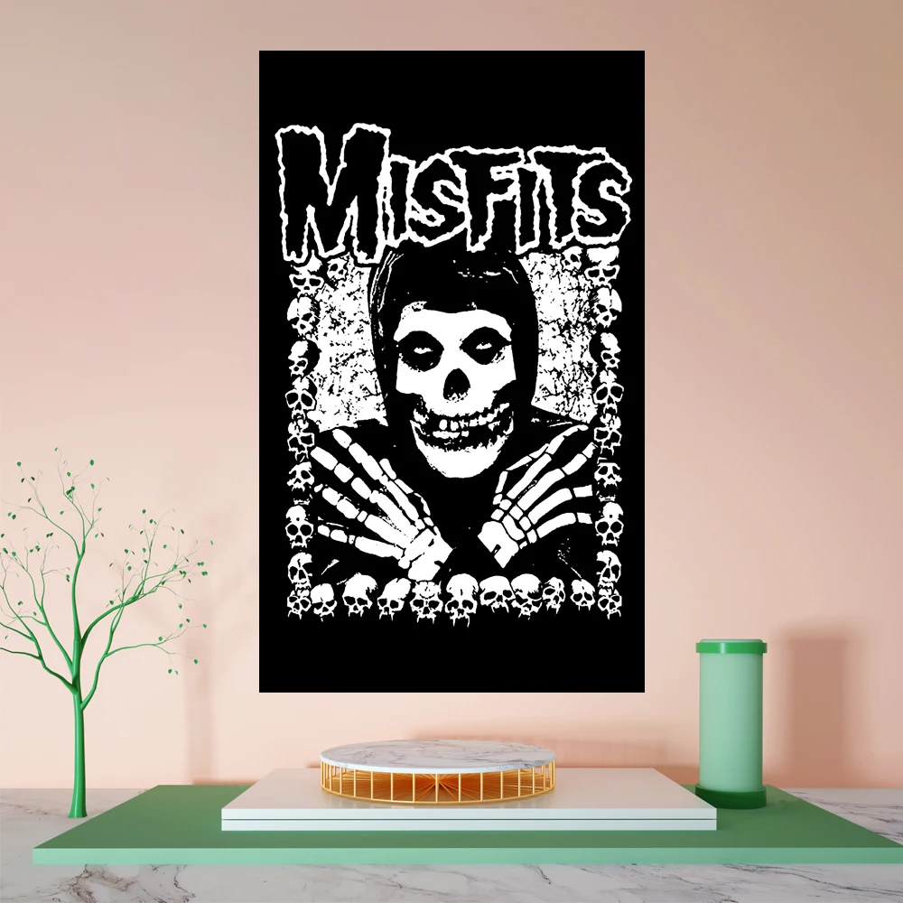Description Picture 3 of itemMisfits Rock Band Poster Banner Flag, Hanging Game Pool Hall Decorated With Mural Tapestry