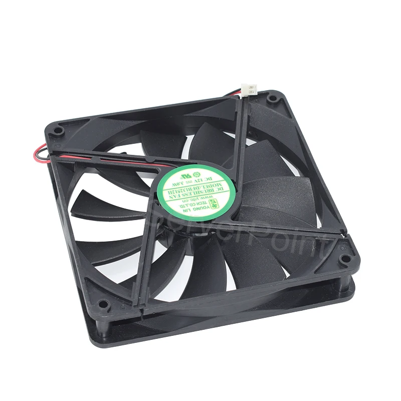 Genuine New For DFB132512H DC12V 3.0W 135*135*25mm 13.5CM 2-wire Server Square Cooling Fan