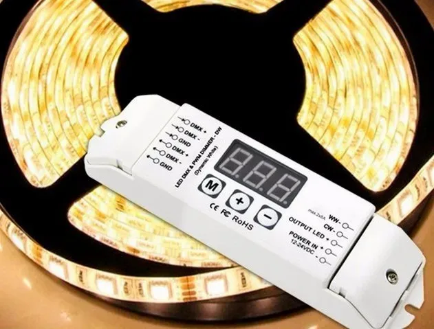 Description Picture 4 of item1X 2CH WW/CW DMX512 Color Temperature Dimmable DMX512 Master Controller For LED Strip