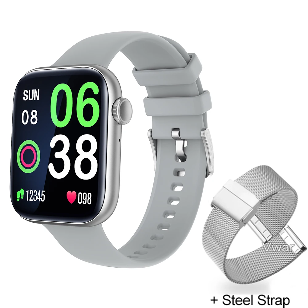 2022 VWAR Smart Watch for Men Women 120+ Sport Mode Fitness Heart Rate Blood Oxygen Tracker Bluetooth Call Waterproof Smartwatch 