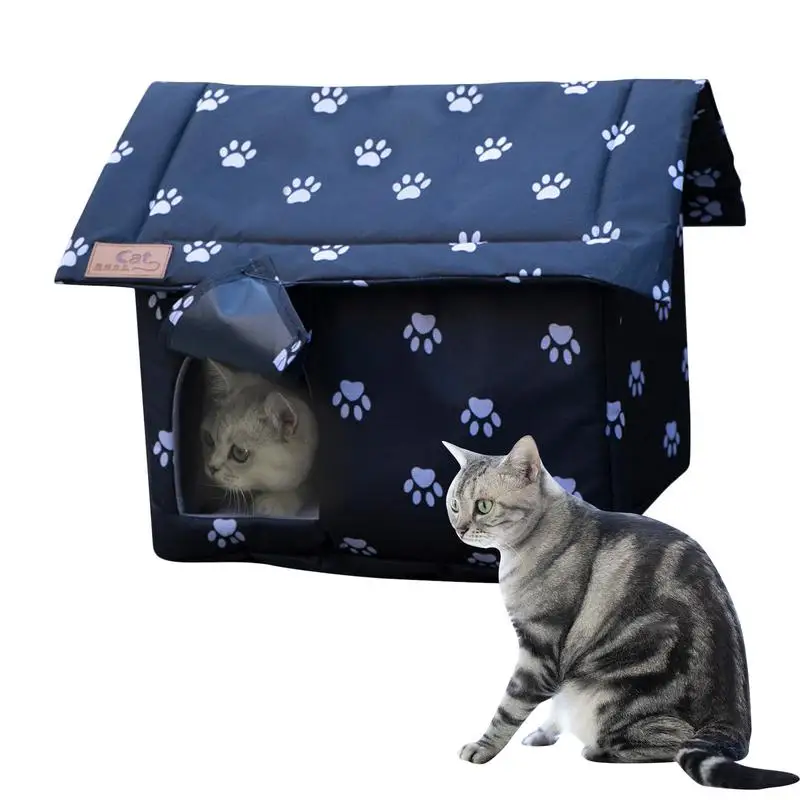 

Waterproof Cat Litter Kennel Stray Cat Litter Outdoor Cat House Outdoor Rainproof Dog House Outside Cat House Warm Pet Shelter