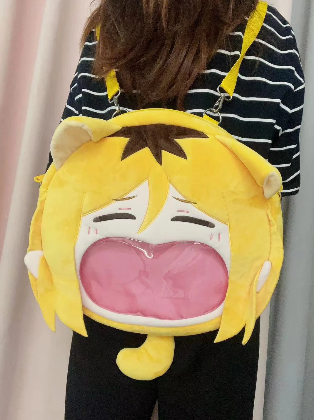 

Haikyuu Kenma Kozume Kenma плюшевые кавайи студенческие прозрачные сумки-мессенджеры на молнии с мультяшным принтом, сумка через плечо
