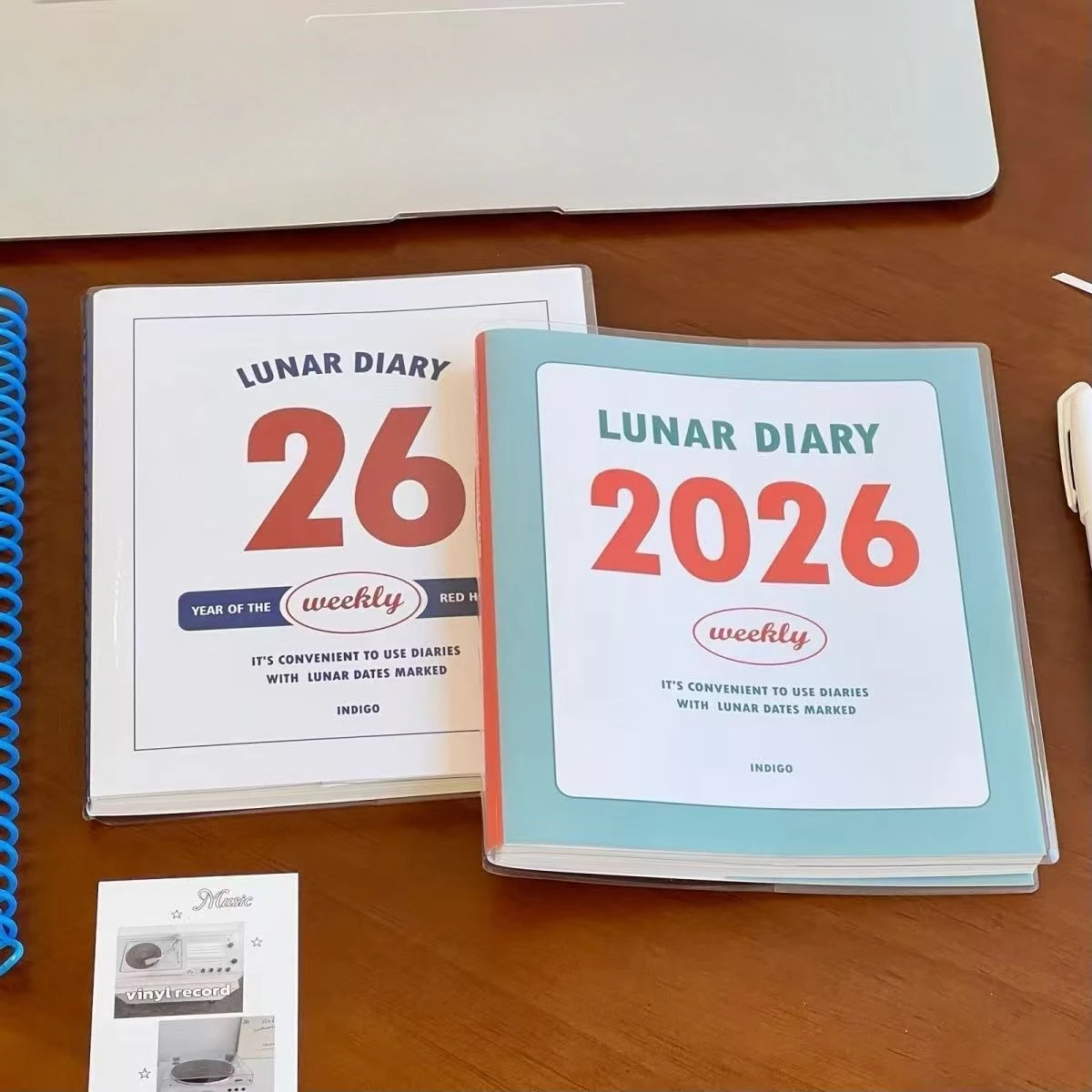2026년 말년(말띠아) 음력 달력 주간 플래너 다이어리, 일일 일정 정리 및 선물용으로 음력 날짜 표시됨