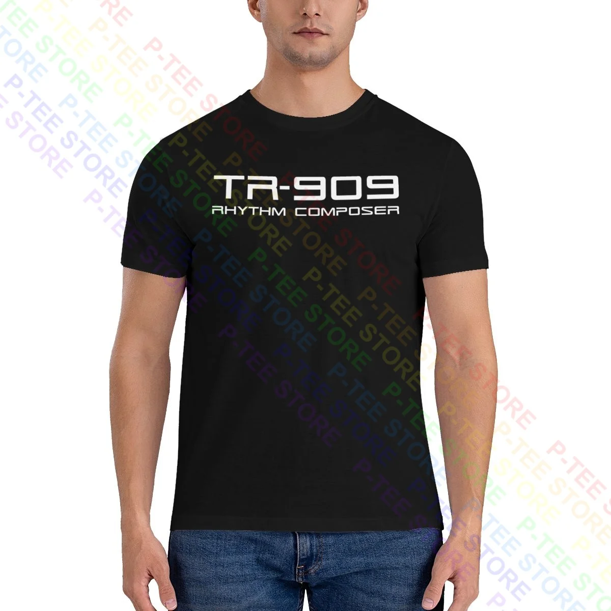Roland Tr 909 Logo 909 808 303 Sinteticertechno Rave House T-Shirt Tee Shirt Unisex Novità