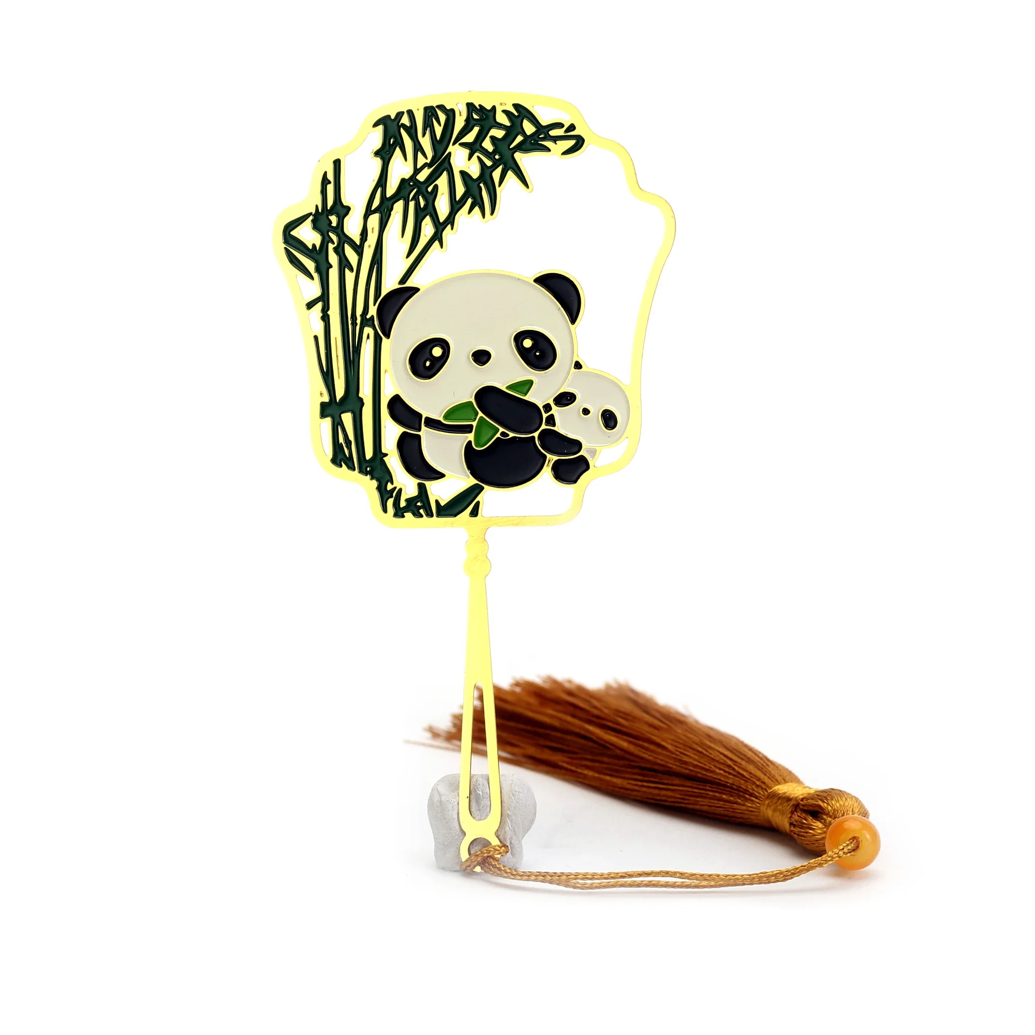 

Promotional Custom Panda Style Metal Bookmark Tassels Book Marks Enamel 3d Bookmarks Custom For Gift