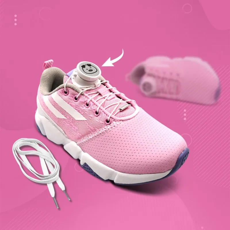 Children's Cartoon Quick Elastic Laces Buckle Without Binding Screw Buckle Automatic Lacing Shoes With Strap Sneakers Accesories