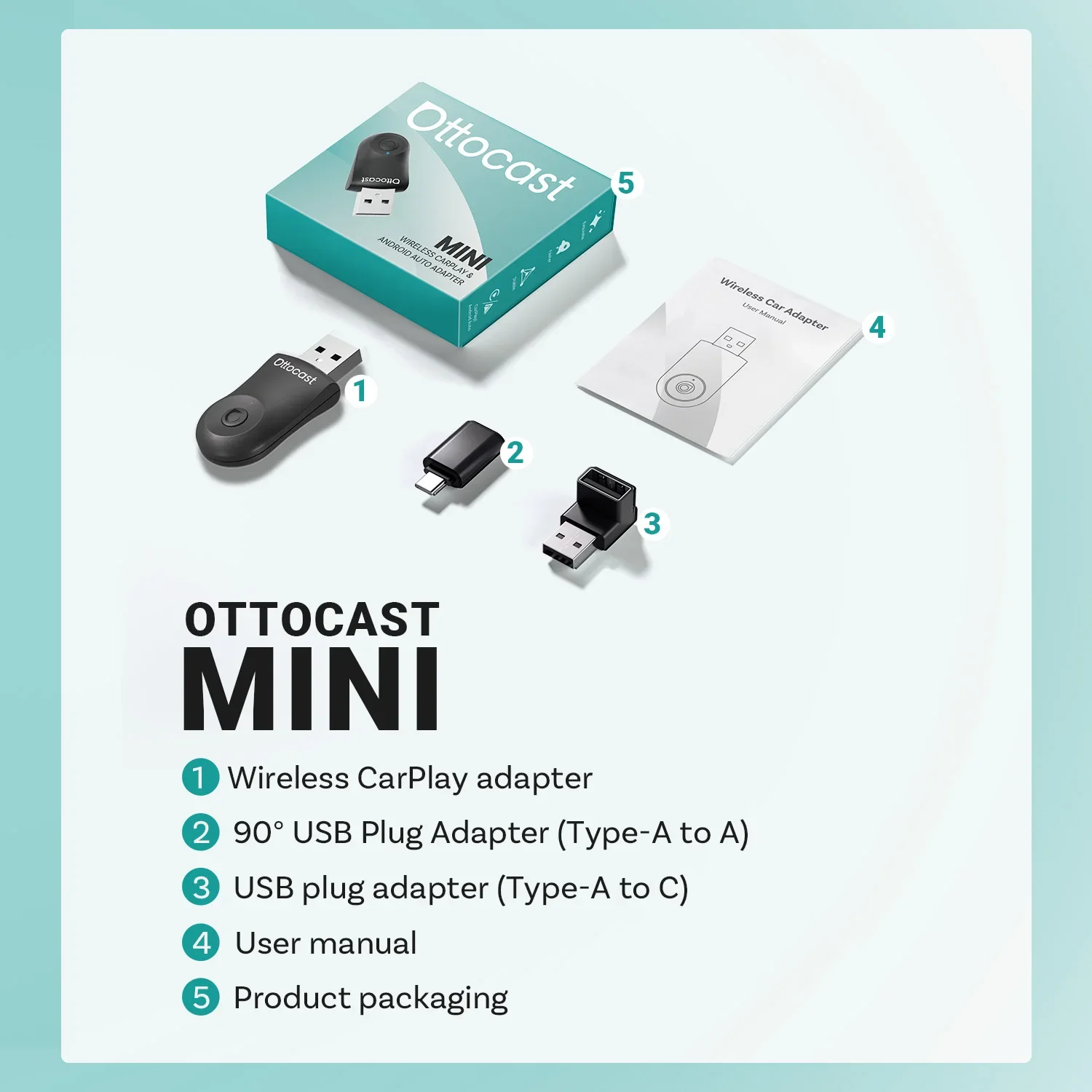 2026 Ottocast Mini Tube Wireless CarPlay & Android Car 2026 Ottocast Mini Tube Wireless CarPlay & Android Car