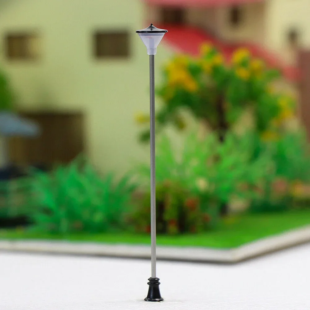 10pcs Model Railroad Train 1:100 Scale Lamp Posts Led Street Light Lamp Artificial Miniature Decoration Building Landscape 4
