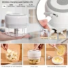 Mini Food Chopper USB Portable Meat Grinder Vegetable Crusher Kitchen Gadgets 5