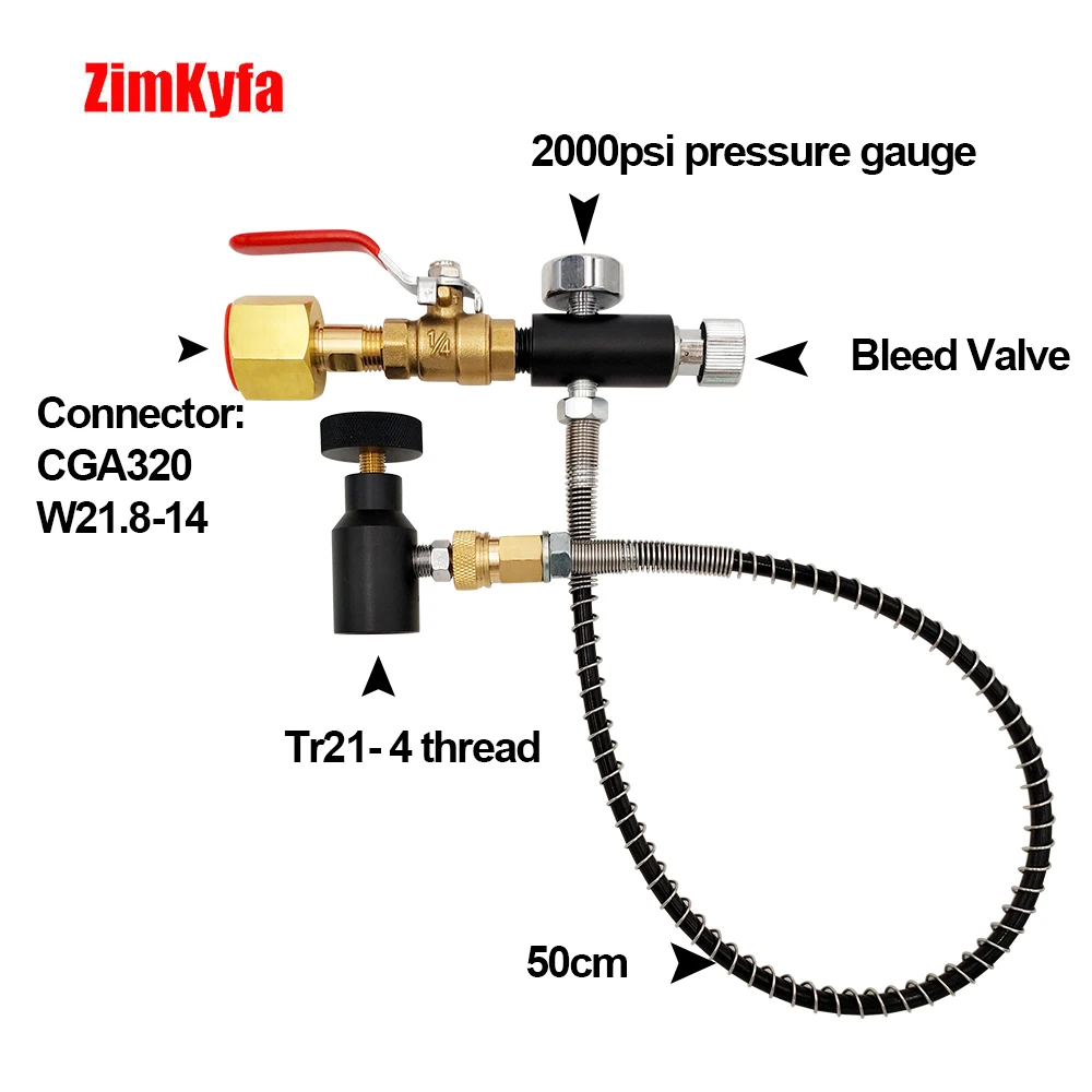 Ricarica Dell'Adattatore Co2 Della Stazione Di Rifornimento Per Il Serbatoio Della Bottiglia Del Cilindro Del Flusso Di Acqua Gassata Sodastream Tr21-