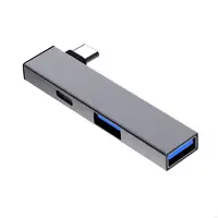 Compactly Aluminum USB C Hub USB3.0 Hub Type C to Type C and Double USB Port Hub for Versatile Devices Connectivity - Image 3