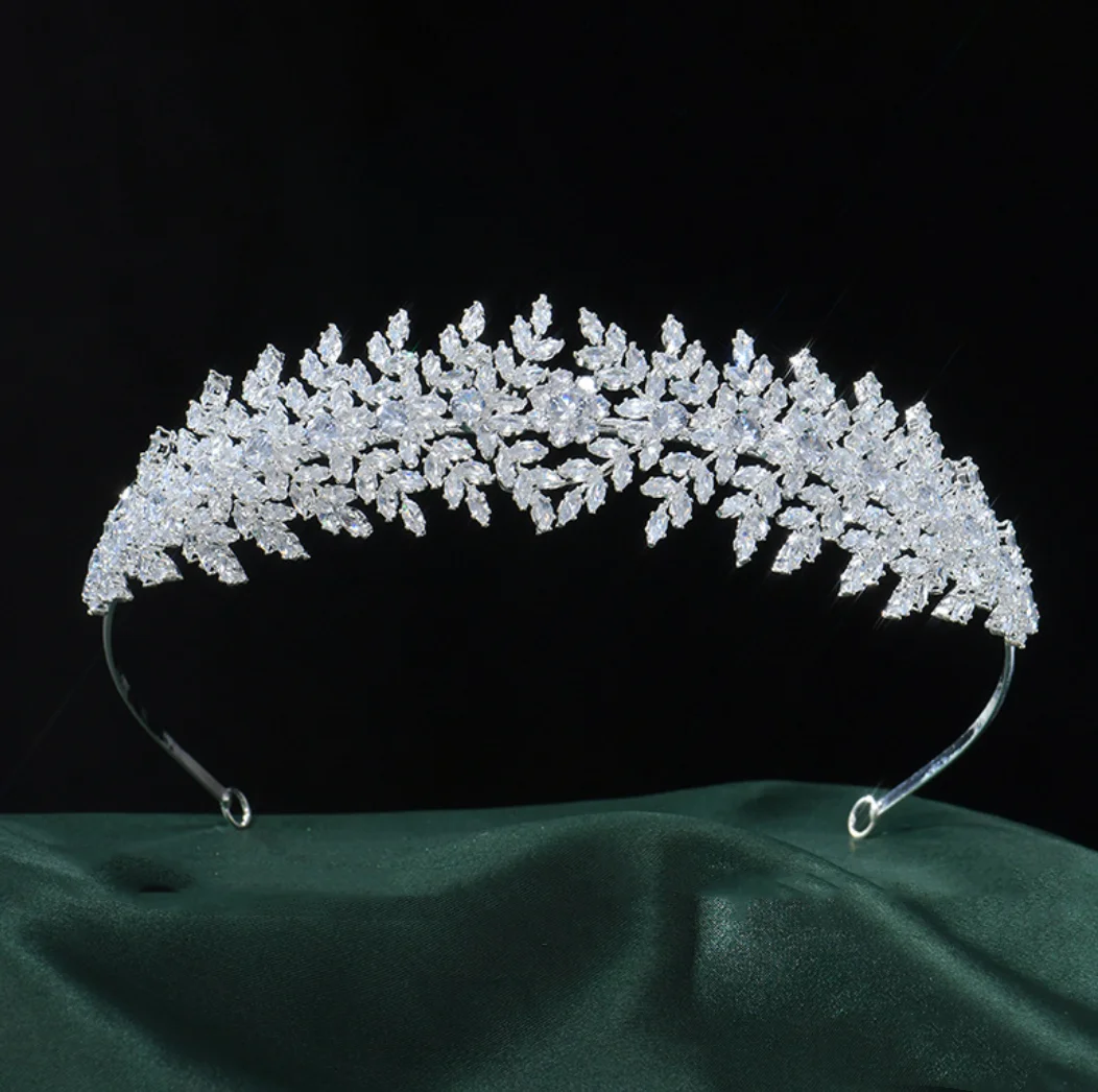 

Tiara Crown For Wedding Bride Headband Cubic Zirconia Bridal Tiaras Hairband Party Prom Hair Jewelry Headdress Crown For Women