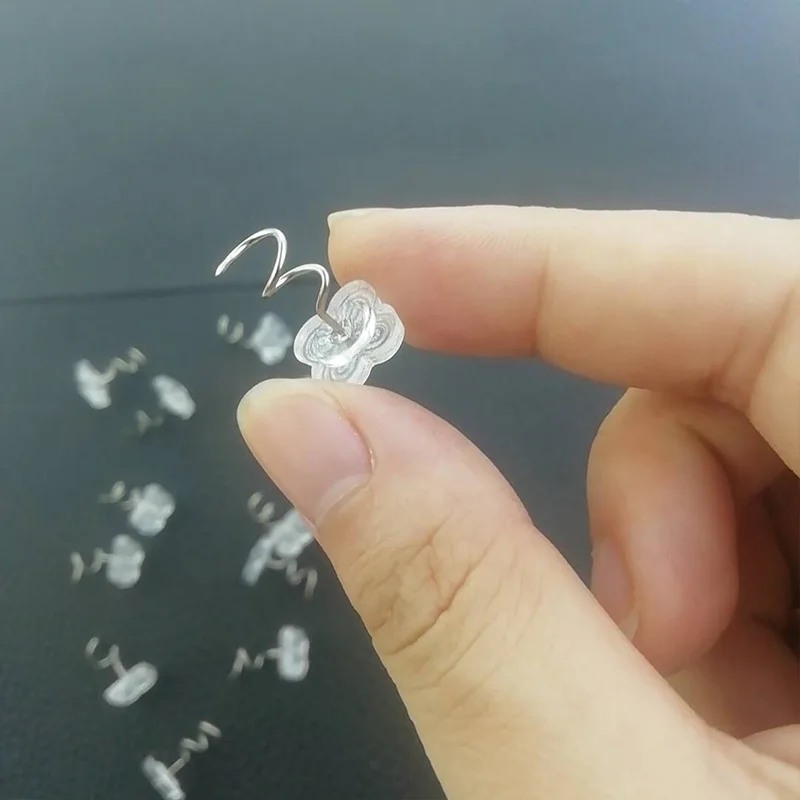 100/50pcs Clear Fabric Twist Pins Couch Chair Car Sofa Headliner Repair Loose Drapery Craft DIY Locating Pins With Box