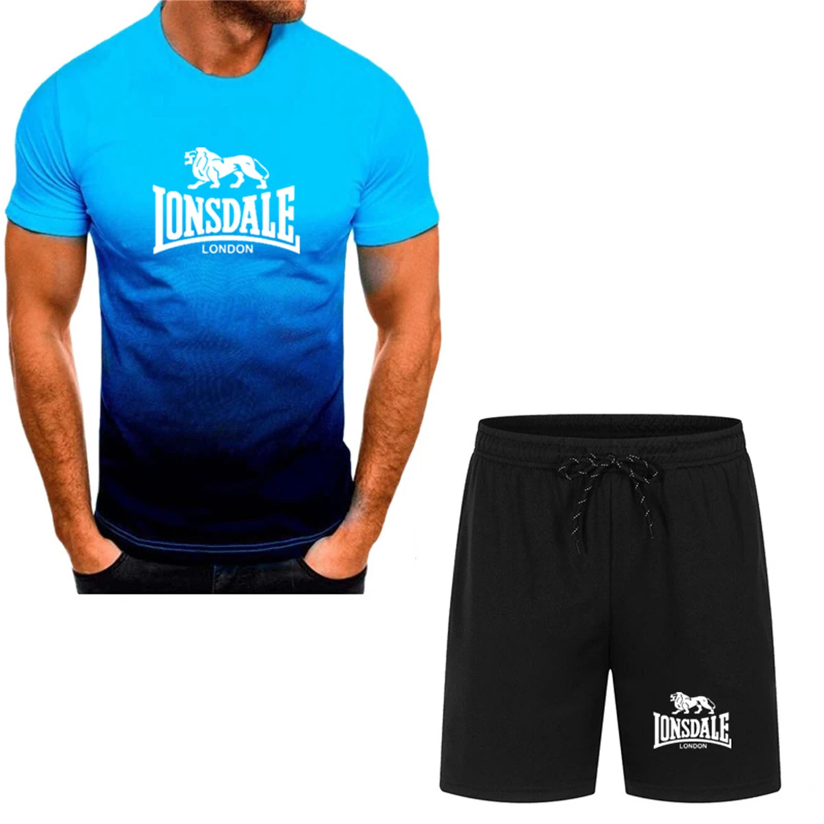 New men's sports suits. Quick-drying casual suits. Jogging sports men's summer fashion short-sleeves. Hot selling men's clothing