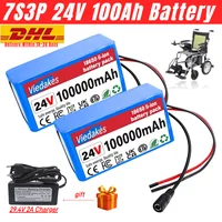 Batterie au lithium 24 V 100 Ah 7S3P : adaptée à une conduite longue distance de scooters électriques, plus de 1000 Cycles, grande capacité + poids léger 3