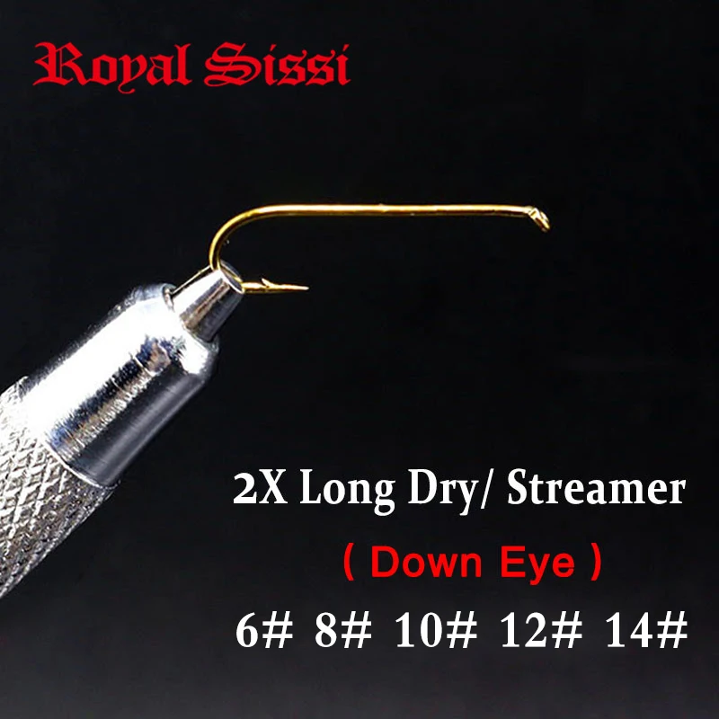 3sizes assorted 60pcs set 2X length dry fly hooks 68101214