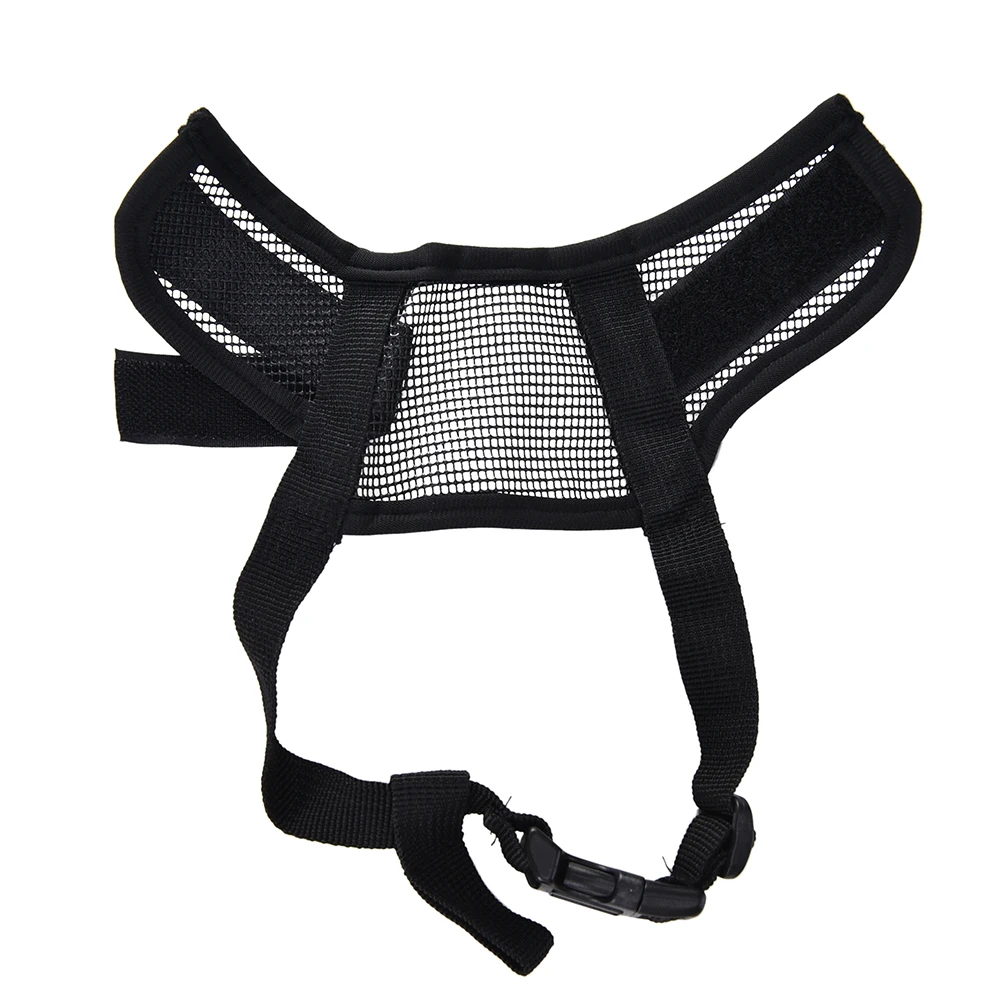 Dog Muzzle Pet Dog Adjustable Mask Bark Bite Mesh Mouth Muzzle Grooming Anti Stop Chewing Saft Mask 1PC
