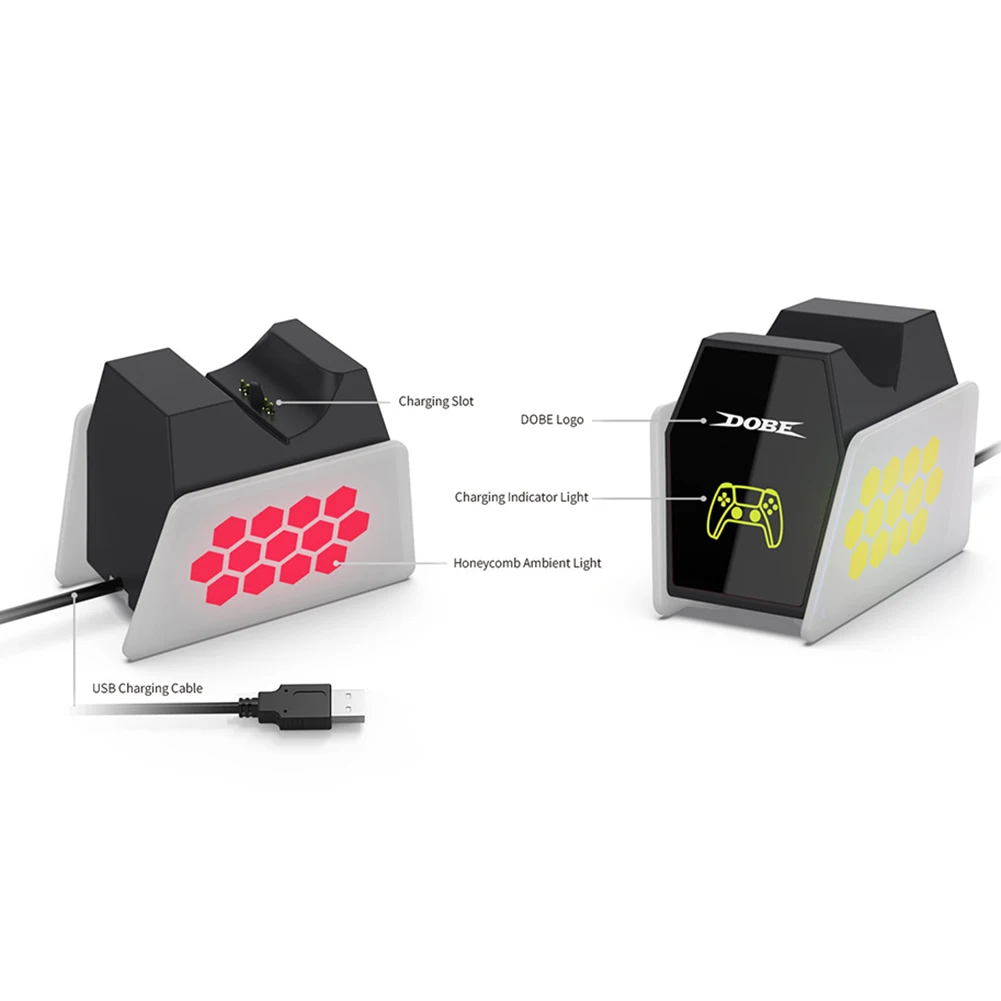 【Exclusive】 Single PS5 Controller Charger Charging Station Docking for 5 DualSense Controller PS5 Fast Charging Station Stand.